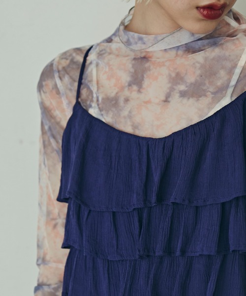 ROSE BUD(ローズバッド)の「フリルキャミソール(キャミソール・レディース・ブルー/ブラック・FREE)」の11枚目の写真