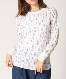 【JEMORGAN / ジェーイーモーガン】サーマル花柄ラグランクルーネックロンＴ