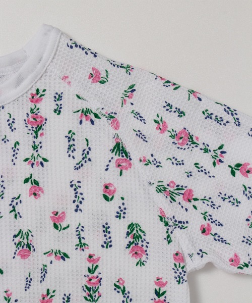 JEMORGAN（ジェーイーモーガン）の「【JEMORGAN / ジェーイーモーガン】サーマル花柄ラグランクルーネックロンＴ（Tシャツ/カットソー・レディース・ホワイト/杢グレー・F）」の14枚目の写真