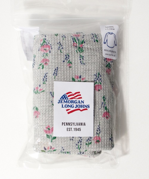 JEMORGAN（ジェーイーモーガン）の「【JEMORGAN / ジェーイーモーガン】サーマル花柄ラグランクルーネックロンＴ（Tシャツ/カットソー・レディース・ホワイト/杢グレー・F）」の18枚目の写真