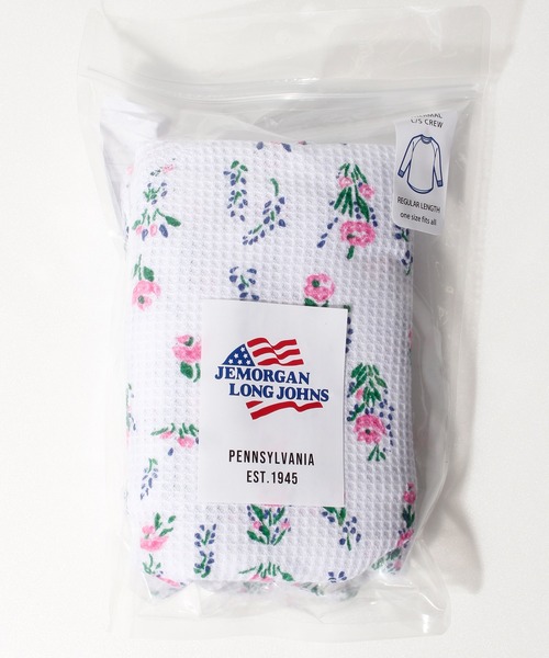 JEMORGAN（ジェーイーモーガン）の「【JEMORGAN / ジェーイーモーガン】サーマル花柄ラグランクルーネックロンＴ（Tシャツ/カットソー・レディース・ホワイト/杢グレー・F）」の19枚目の写真