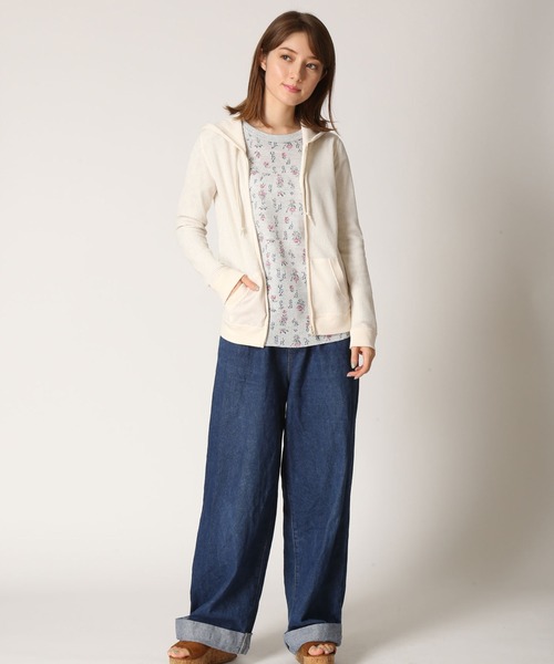 JEMORGAN（ジェーイーモーガン）の「【JEMORGAN / ジェーイーモーガン】サーマル花柄ラグランクルーネックロンＴ（Tシャツ/カットソー・レディース・ホワイト/杢グレー・F）」の22枚目の写真