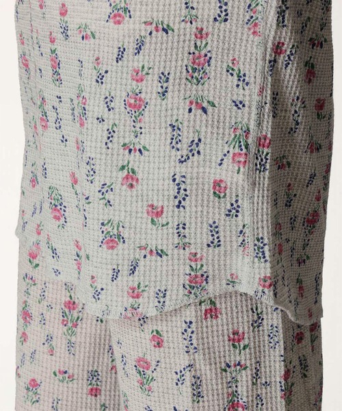 JEMORGAN（ジェーイーモーガン）の「【JEMORGAN / ジェーイーモーガン】サーマル花柄ラグランクルーネックロンＴ（Tシャツ/カットソー・レディース・ホワイト/杢グレー・F）」の7枚目の写真