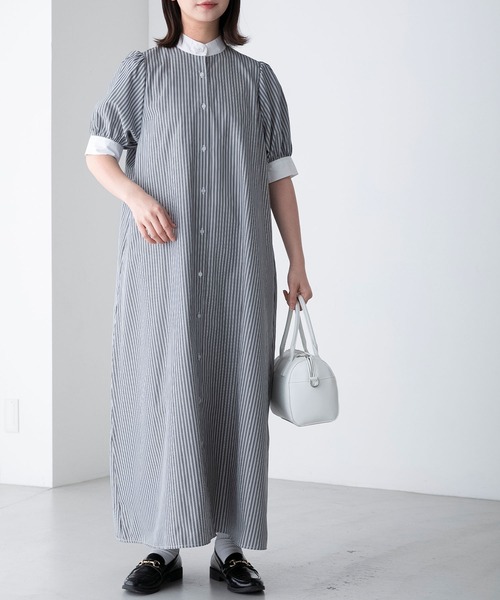 BONLECILL（ボンルシール）の「パフスリーブ バンドカラーマルチ