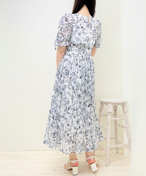 CHICWISH★花柄シフォンカシュクールワンピース☆ Amazon.co.jp: [ジーリッチ] シフォン カシュクール ワンピース