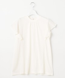 【UVケア】スタンドカラーフレアスリーブ Tシャツ