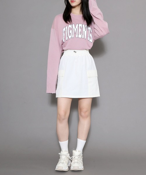 Figments（フィグメンツ）の「ナイロンカーゴミニスカート（スカート・レディース・ブラック/オフホワイト/ライトパープル・FREE）」の22枚目の写真