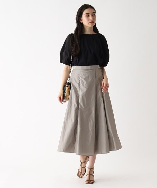 OPAQUE.CLIP（オペークドットクリップ）の「◆アシメタックフレアスカート【イージーケア/洗濯機洗い可】（スカート・レディース・ベージュ/グレー/ブラック・36/38/40/42）」の6枚目の写真