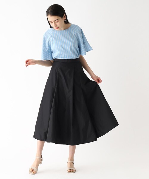 OPAQUE.CLIP（オペークドットクリップ）の「◆アシメタックフレアスカート【イージーケア/洗濯機洗い可】（スカート・レディース・ベージュ/グレー/ブラック・36/38/40/42）」の12枚目の写真