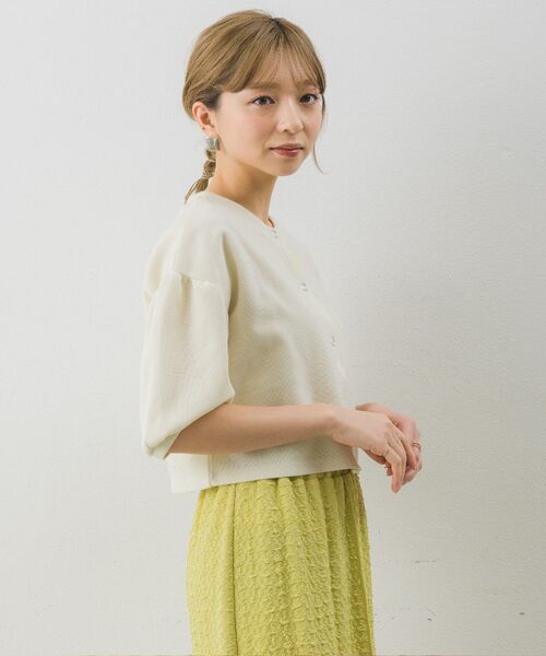 RETRO GIRL(レトロガール)の「半袖ドットボタンカーデ(Tシャツ/カットソー・レディース・オレンジ/ホワイト/ブラック/ブルー・FREE)」の10枚目の写真