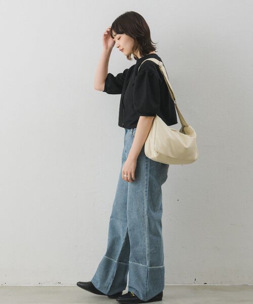 RETRO GIRL(レトロガール)の「半袖ドットボタンカーデ(Tシャツ/カットソー・レディース・オレンジ/ホワイト/ブラック/ブルー・FREE)」の17枚目の写真