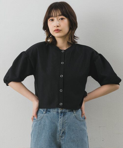 RETRO GIRL(レトロガール)の「半袖ドットボタンカーデ(Tシャツ/カットソー・レディース・オレンジ/ホワイト/ブラック/ブルー・FREE)」の20枚目の写真
