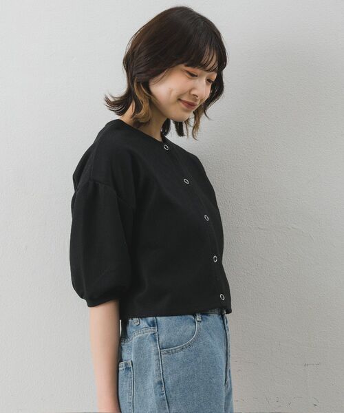 RETRO GIRL(レトロガール)の「半袖ドットボタンカーデ(Tシャツ/カットソー・レディース・オレンジ/ホワイト/ブラック/ブルー・FREE)」の21枚目の写真