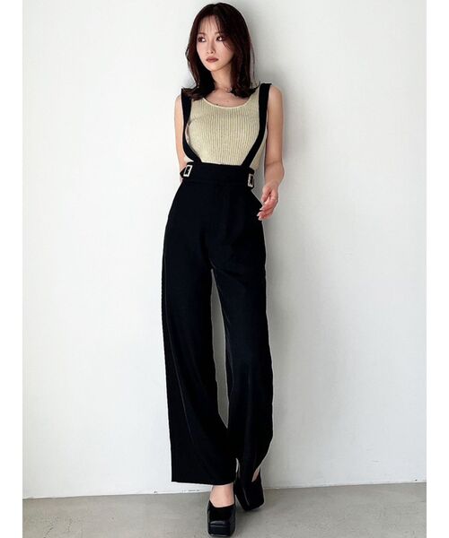 RESEXXY（リゼクシー）の「ハイウエストサスペンダーパンツ（その他パンツ・レディース・アイボリー/ブラック/グリーン・FREE）」の11枚目の写真