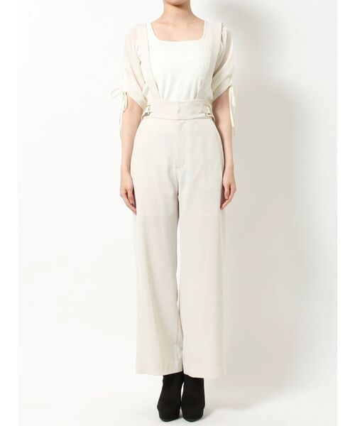 RESEXXY（リゼクシー）の「ハイウエストサスペンダーパンツ（その他パンツ・レディース・アイボリー/ブラック/グリーン・FREE）」の22枚目の写真