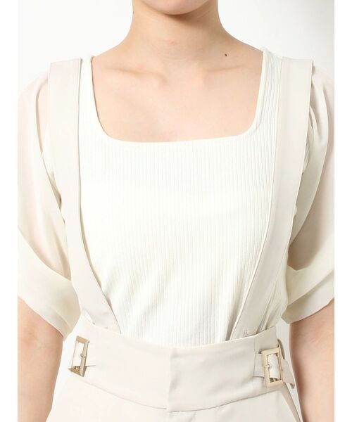 RESEXXY（リゼクシー）の「ハイウエストサスペンダーパンツ（その他パンツ・レディース・アイボリー/ブラック/グリーン・FREE）」の15枚目の写真