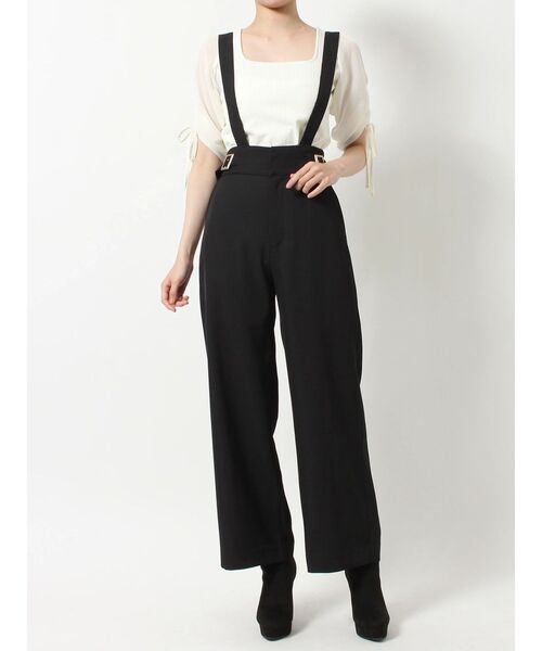 RESEXXY（リゼクシー）の「ハイウエストサスペンダーパンツ（その他パンツ・レディース・アイボリー/ブラック/グリーン・FREE）」の10枚目の写真