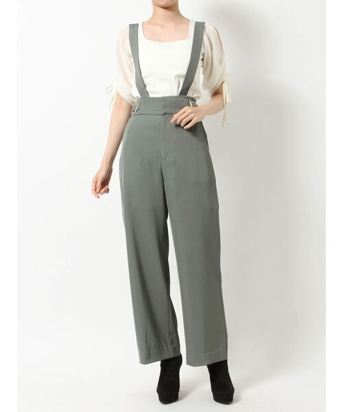 RESEXXY（リゼクシー）の「ハイウエストサスペンダーパンツ（その他パンツ・レディース・アイボリー/ブラック/グリーン・FREE）」の20枚目の写真