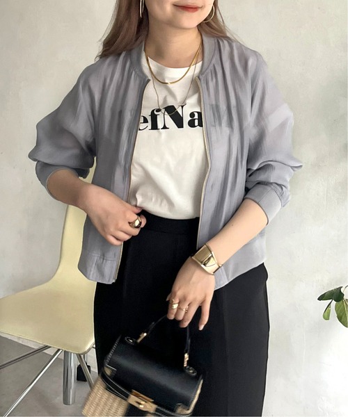 prose verse（プロズヴェール）の「シアーリブブルゾン（ブルゾン・レディース・ブラック/オフホワイト/グレー・MEDIUM）」の3枚目の写真