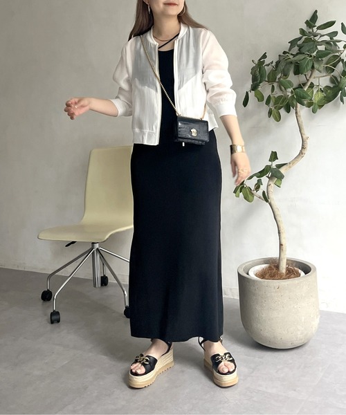 prose verse（プロズヴェール）の「シアーリブブルゾン（ブルゾン・レディース・ブラック/オフホワイト/グレー・MEDIUM）」の17枚目の写真