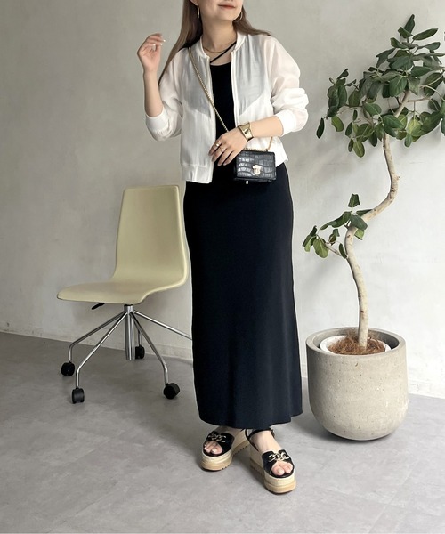 prose verse（プロズヴェール）の「シアーリブブルゾン（ブルゾン・レディース・ブラック/オフホワイト/グレー・MEDIUM）」の18枚目の写真