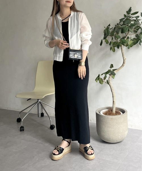 prose verse（プロズヴェール）の「シアーリブブルゾン（ブルゾン・レディース・ブラック/オフホワイト/グレー・MEDIUM）」の20枚目の写真