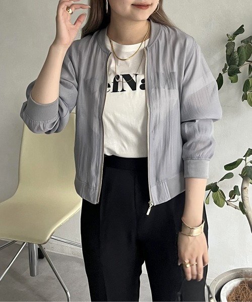 prose verse（プロズヴェール）の「シアーリブブルゾン（ブルゾン・レディース・ブラック/オフホワイト/グレー・MEDIUM）」の22枚目の写真