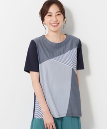 【接触冷感】パッチワークTシャツ