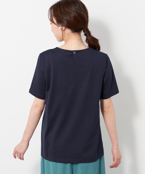 DECOY SINCE 1981(デコイシンスイチキュウハチイチ)の「【接触冷感】パッチワークTシャツ(Tシャツ/カットソー・レディース・ネイビー/ブルー・LL/L/M)」の9枚目の写真