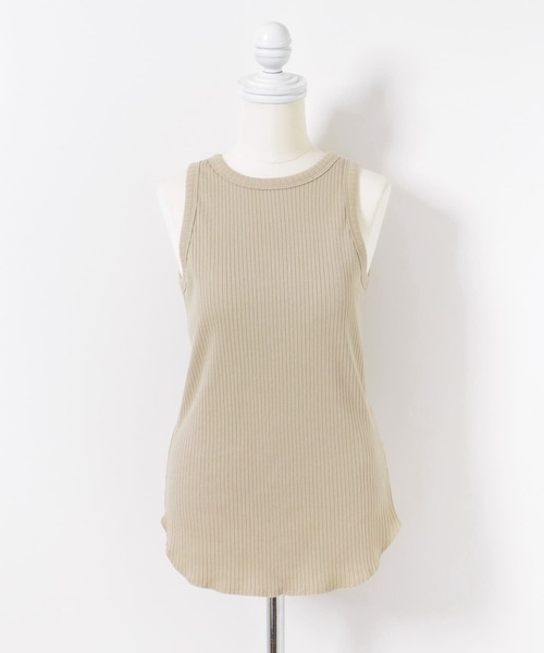 LAATO（ラート）の「PAD TANK TOP（タンクトップ・レディース・ベージュ/オフホワイト/ブラック・FREE）」の4枚目の写真