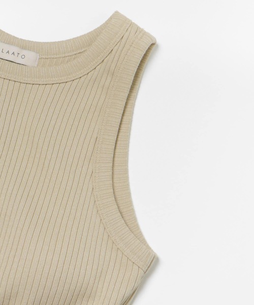 LAATO（ラート）の「PAD TANK TOP（タンクトップ・レディース・ベージュ/オフホワイト/ブラック・FREE）」の10枚目の写真