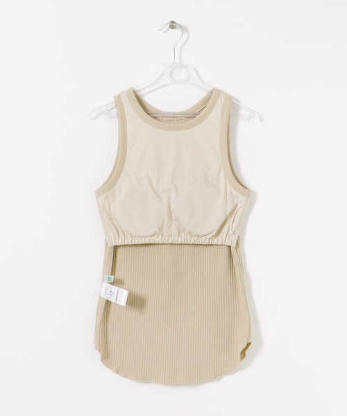 LAATO（ラート）の「PAD TANK TOP（タンクトップ・レディース・ベージュ/オフホワイト/ブラック・FREE）」の12枚目の写真