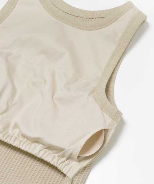 LAATO（ラート）の「PAD TANK TOP（タンクトップ・レディース・ベージュ/オフホワイト/ブラック・FREE）」の13枚目の写真