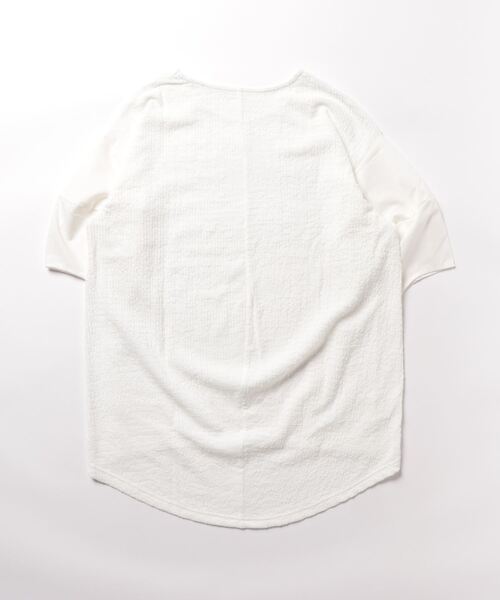 e-zakkamania stores(イーザッカマニアストアーズ)の「ボリュームスリーブ シボ加工プルオーバー(Tシャツ/カットソー・レディース・オフホワイト/ブラック・M)」の15枚目の写真