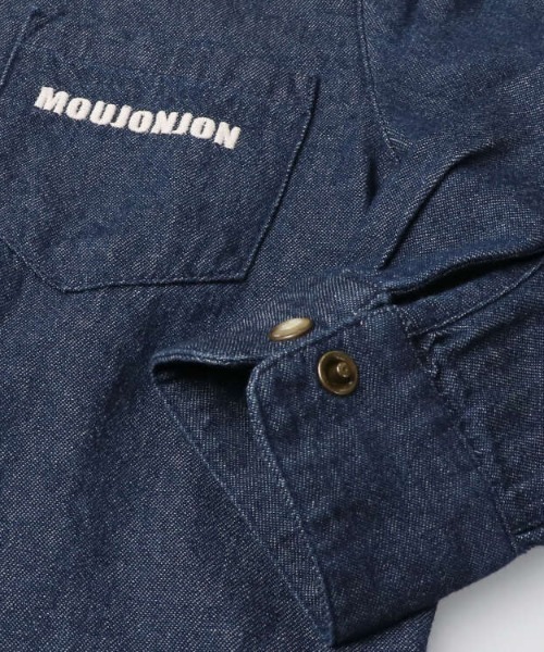 Moujonjon(ムージョンジョン)の「チェック柄・デニム長袖シャツ(シャツ/ブラウス・キッズ・ネイビー/レッド/ブルー・90/130/120/100/110/140)」の8枚目の写真