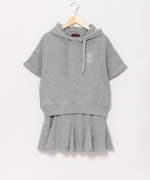 LOVETOXIC（ラブトキシック）の「カットフレアースカートSETUP（ワンピース・キッズ・アイボリー/トップグレー/ブラック・L/S/SS/M）」の17枚目の写真