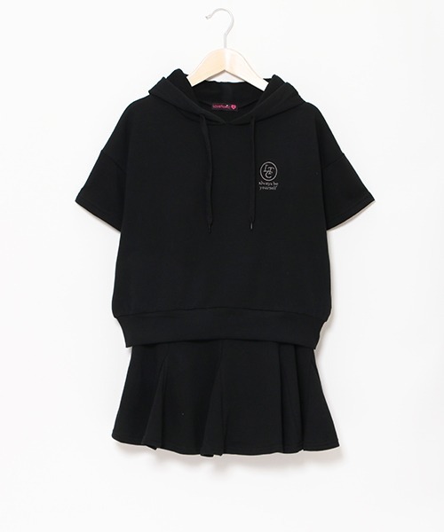 LOVETOXIC（ラブトキシック）の「カットフレアースカートSETUP（ワンピース・キッズ・アイボリー/トップグレー/ブラック・L/S/SS/M）」の18枚目の写真