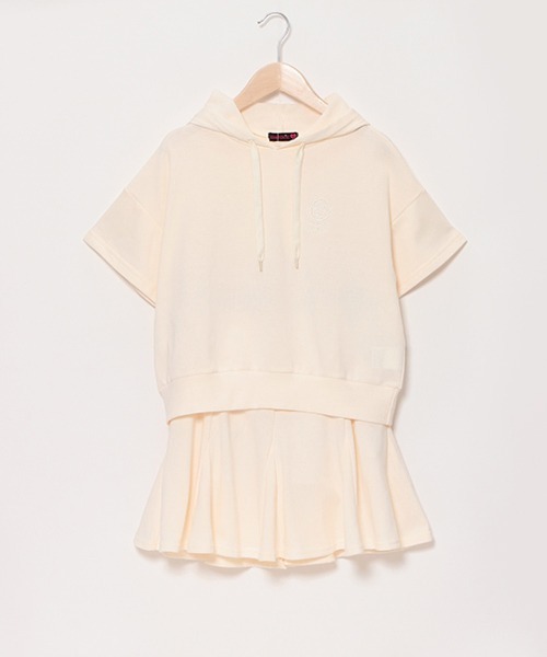 LOVETOXIC（ラブトキシック）の「カットフレアースカートSETUP（ワンピース・キッズ・アイボリー/トップグレー/ブラック・L/S/SS/M）」の20枚目の写真
