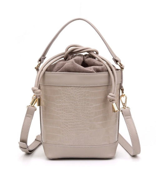 MIAN (ミアン)の「筒型2wayショルダーバッグ(ショルダーバッグ・レディース・グレイッシュベージュ/ブラウン/ブラック・FREE)」の19枚目の写真