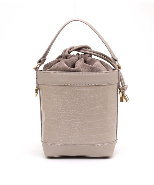 MIAN (ミアン)の「筒型2wayショルダーバッグ(ショルダーバッグ・レディース・グレイッシュベージュ/ブラウン/ブラック・FREE)」の20枚目の写真