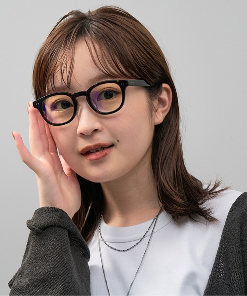 Zoff(ゾフ)の「【WEB限定】ウェリントン型PCメガネ|ブルーライトカット|50%カットブルーライトカットレンズ|太縁|黒縁|ユニセックス|CLASSIC(メガネ・メンズ・ブラウン/ブラック・FREE)」の21枚目の写真