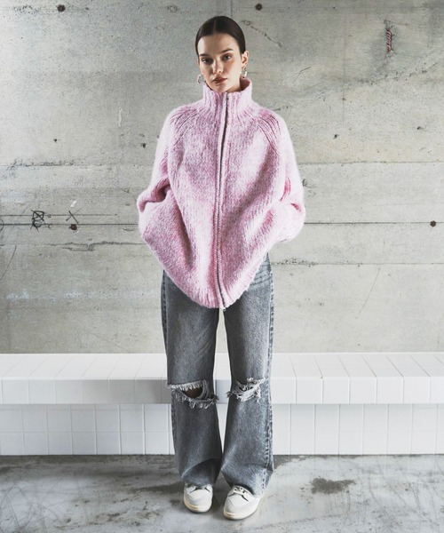 BLONDEY（ブロンディ）の「ドライバーズニット（ニット/セーター・レディース・グレー/ブルー/チャコールグレー/ピンク・FREE）」の13枚目の写真