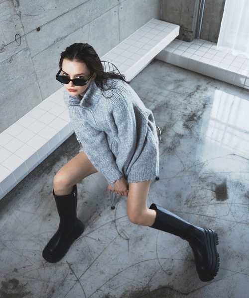 BLONDEY（ブロンディ）の「ドライバーズニット（ニット/セーター・レディース・グレー/ブルー/チャコールグレー/ピンク・FREE）」の22枚目の写真