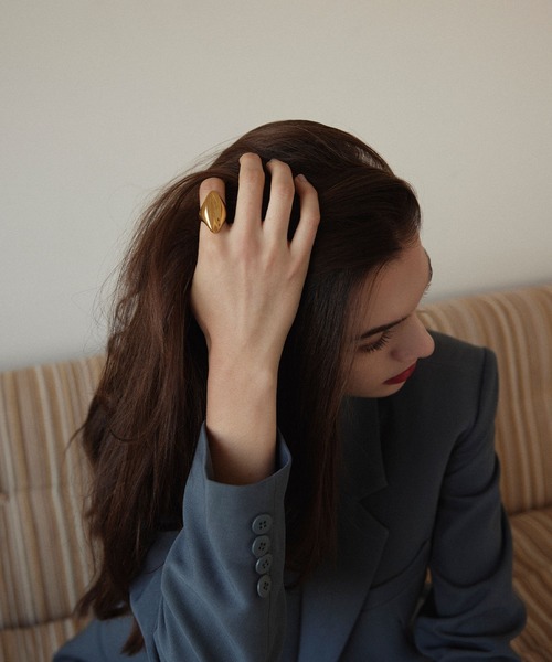 CENE（セネ）の「【CENE】セネ/オーバルプレートリング（リング・レディース・ゴールド・#11/#13/#9）」の2枚目の写真