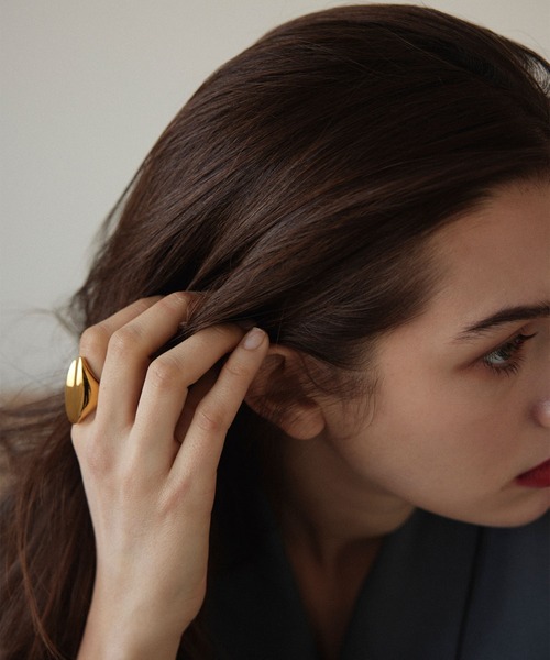 CENE（セネ）の「【CENE】セネ/オーバルプレートリング（リング・レディース・ゴールド・#11/#13/#9）」の3枚目の写真