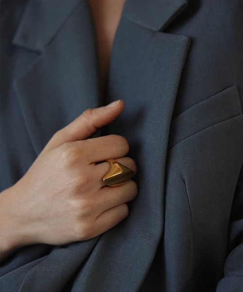 CENE（セネ）の「【CENE】セネ/オーバルプレートリング（リング・レディース・ゴールド・#11/#13/#9）」の5枚目の写真