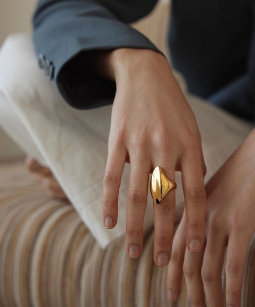 CENE（セネ）の「【CENE】セネ/オーバルプレートリング（リング・レディース・ゴールド・#11/#13/#9）」の10枚目の写真