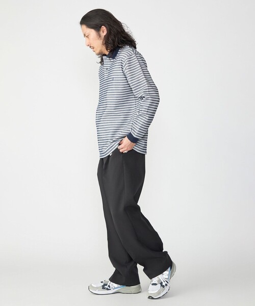 SHIPS（シップス）の「【WEB限定】SHIPS: ワンポイント ロゴ バーズアイ ロングスリーブ ポロシャツ（ポロシャツ・メンズ・オリーブ/ブラック/ネイビー/グレー/ダークブルー・X-LARGE/LARGE/SMALL/MEDIUM）」の8枚目の写真