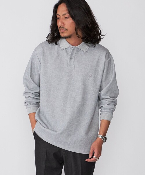 SHIPS（シップス）の「【WEB限定】SHIPS: ワンポイント ロゴ バーズアイ ロングスリーブ ポロシャツ（ポロシャツ・メンズ・オリーブ/ブラック/ネイビー/グレー/ダークブルー・X-LARGE/LARGE/SMALL/MEDIUM）」の17枚目の写真