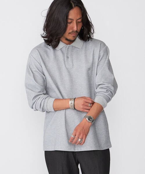 SHIPS（シップス）の「【WEB限定】SHIPS: ワンポイント ロゴ バーズアイ ロングスリーブ ポロシャツ（ポロシャツ・メンズ・オリーブ/ブラック/ネイビー/グレー/ダークブルー・X-LARGE/LARGE/SMALL/MEDIUM）」の18枚目の写真